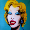 Cuadro: Amanda Lepore / Pintor: Juan Grande