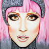 Cuadro: Lady Gaga (Plata) / Pintor: Juan Grande